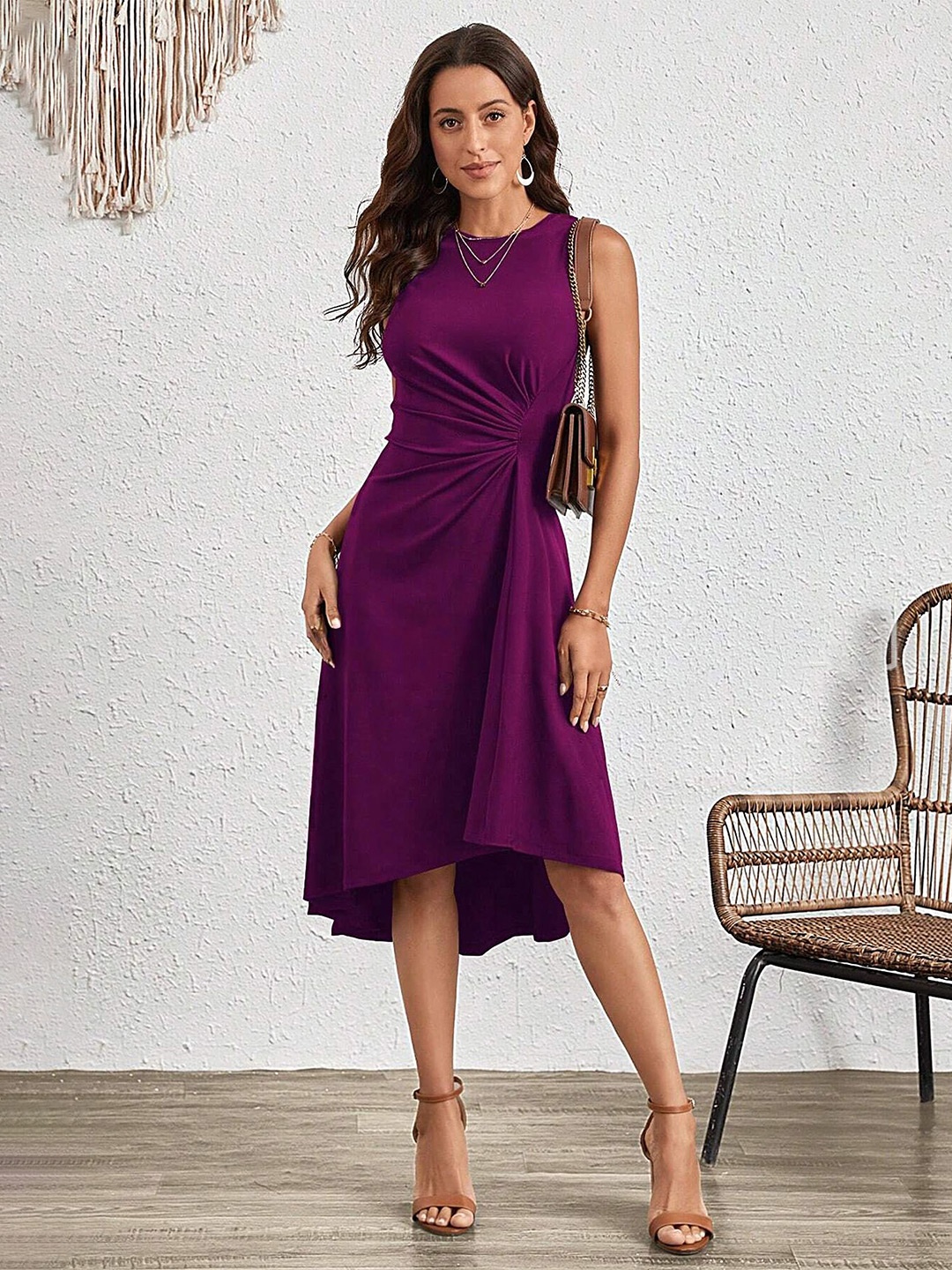 

LULU & SKY Fit & Flare Dress, Purple