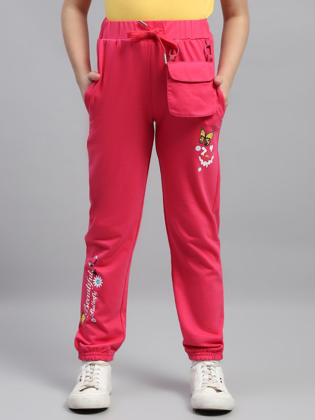 

Monte Carlo Girls Regular Fit Printed Joggers, Pink