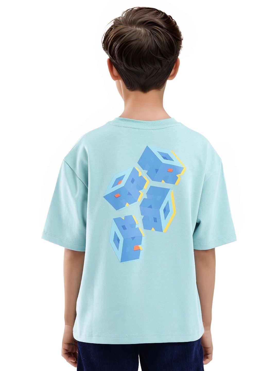 

Rare Ones Boys Graphic Print T-Shirt, Turquoise blue