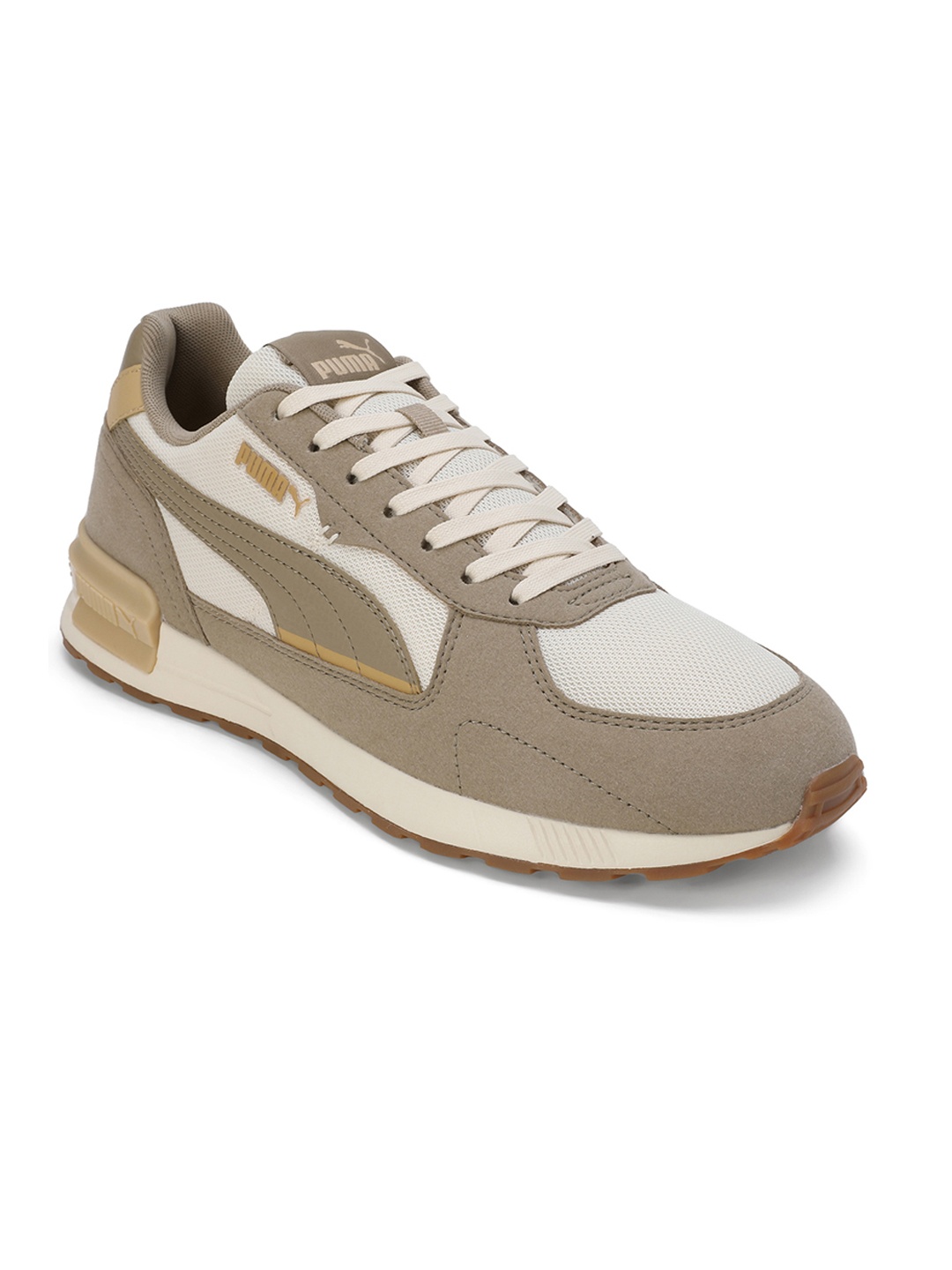 

Puma Unisex Graviton Colourblocked Sneakers, Beige