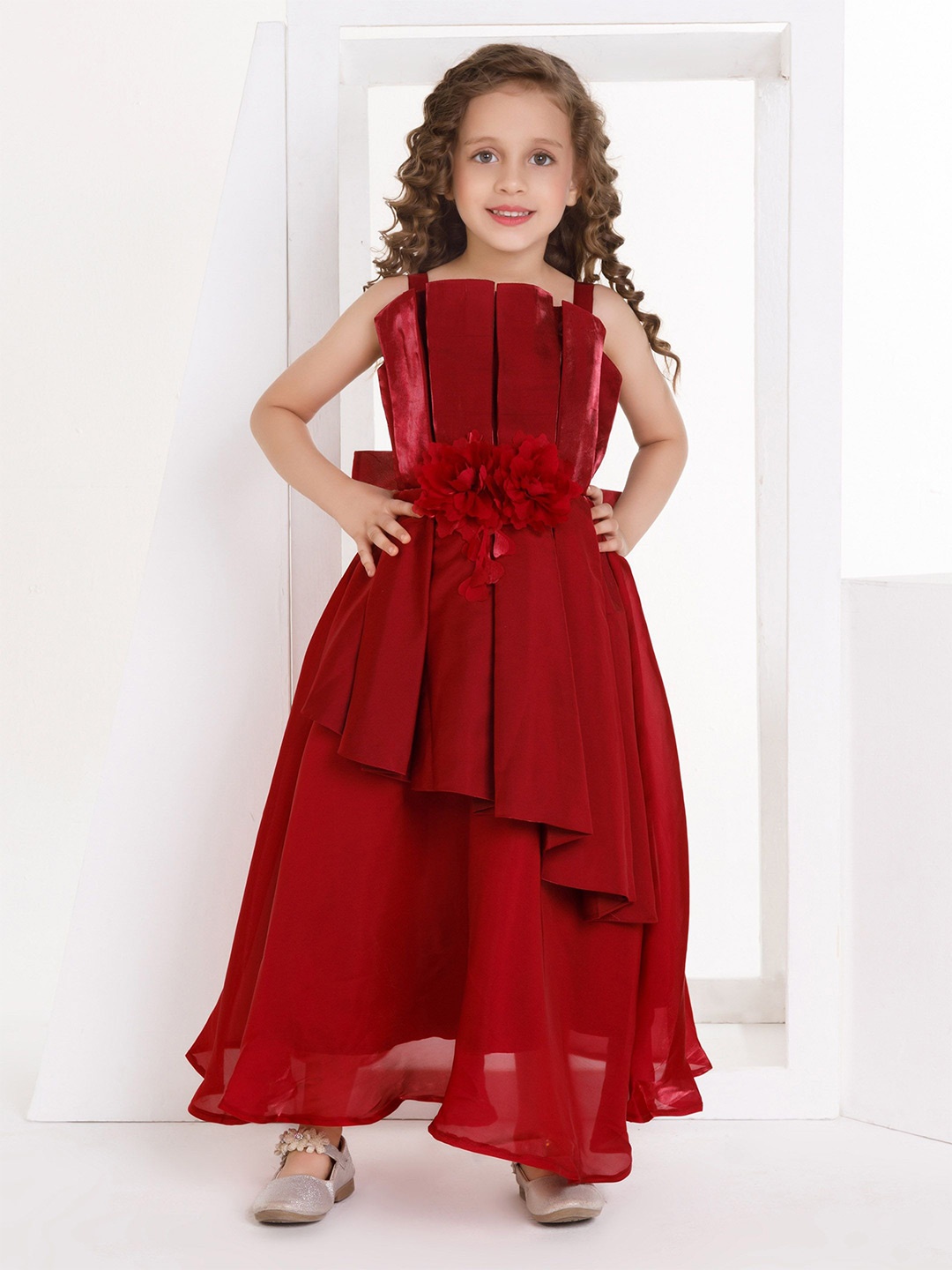 

Peppermint A-Line Maxi Dress LL-GWN-21-2242-17354-Maroon-Maroon