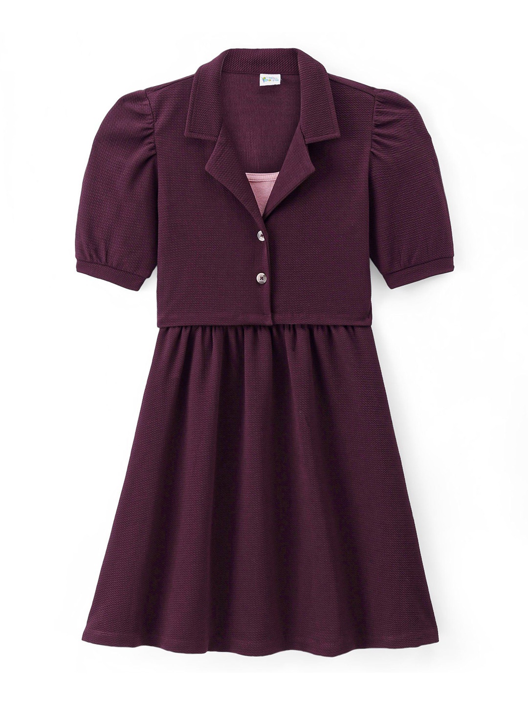 

Hola Bonita Girls Puff Sleeve Fit & Flare Dress, Purple
