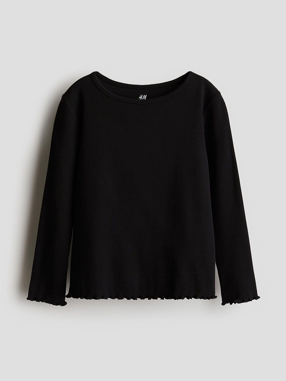 

H&M Girls Long-Sleeved Jersey Tops, Black