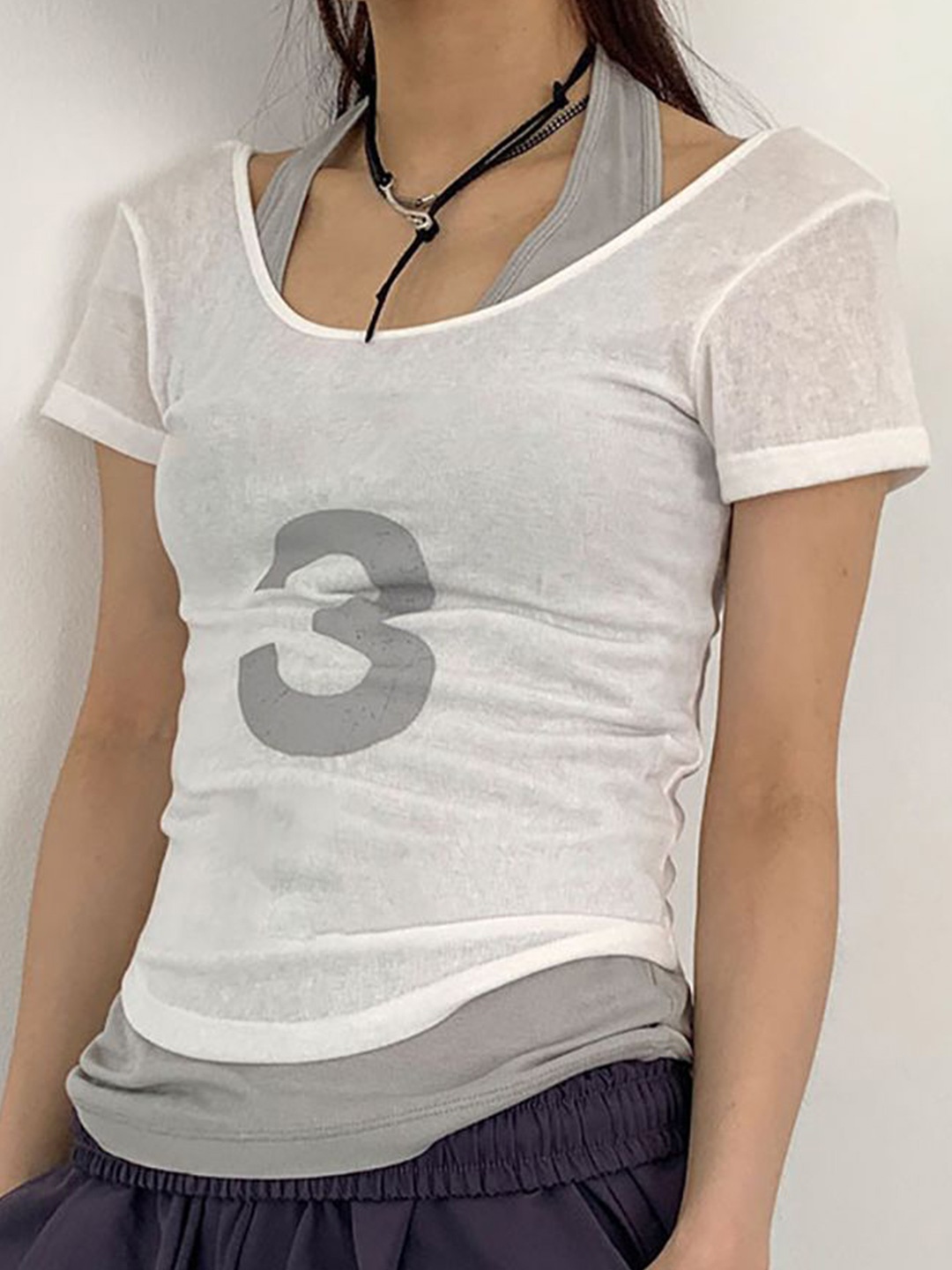 

StyleCast x Revolte Women Typography Printed Scoop Neck Top, White