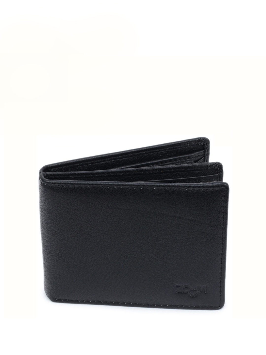 

Zoom Shoes Men Textured Leather Two Fold Wallet, Black