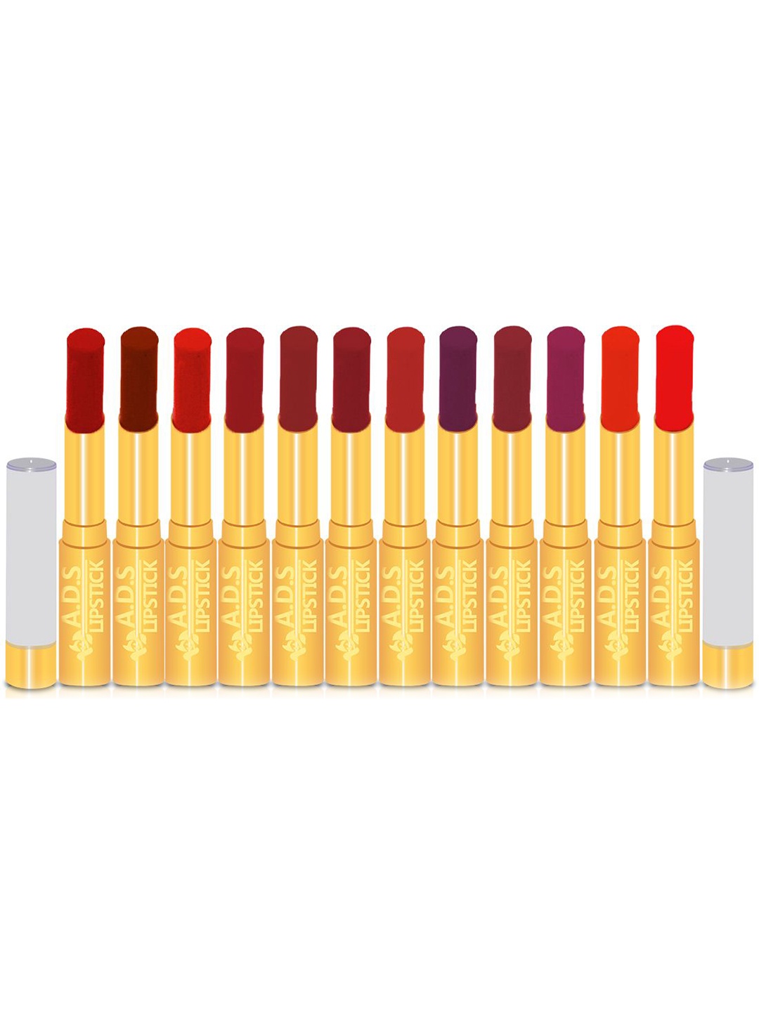 

A.D.S Set Of 12 Moisturizing Smudge Proof Long Lasting Matte Lipstick - 1.8 gm - Shade - C, Multi