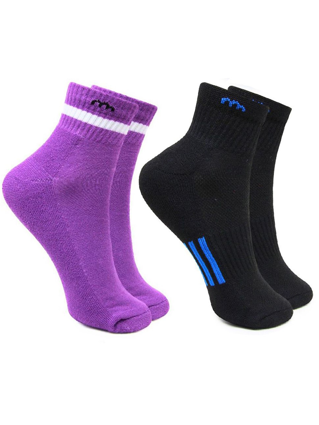 

BAESD Women Pack Of 2 Patterned Ankle Length Socks, Black