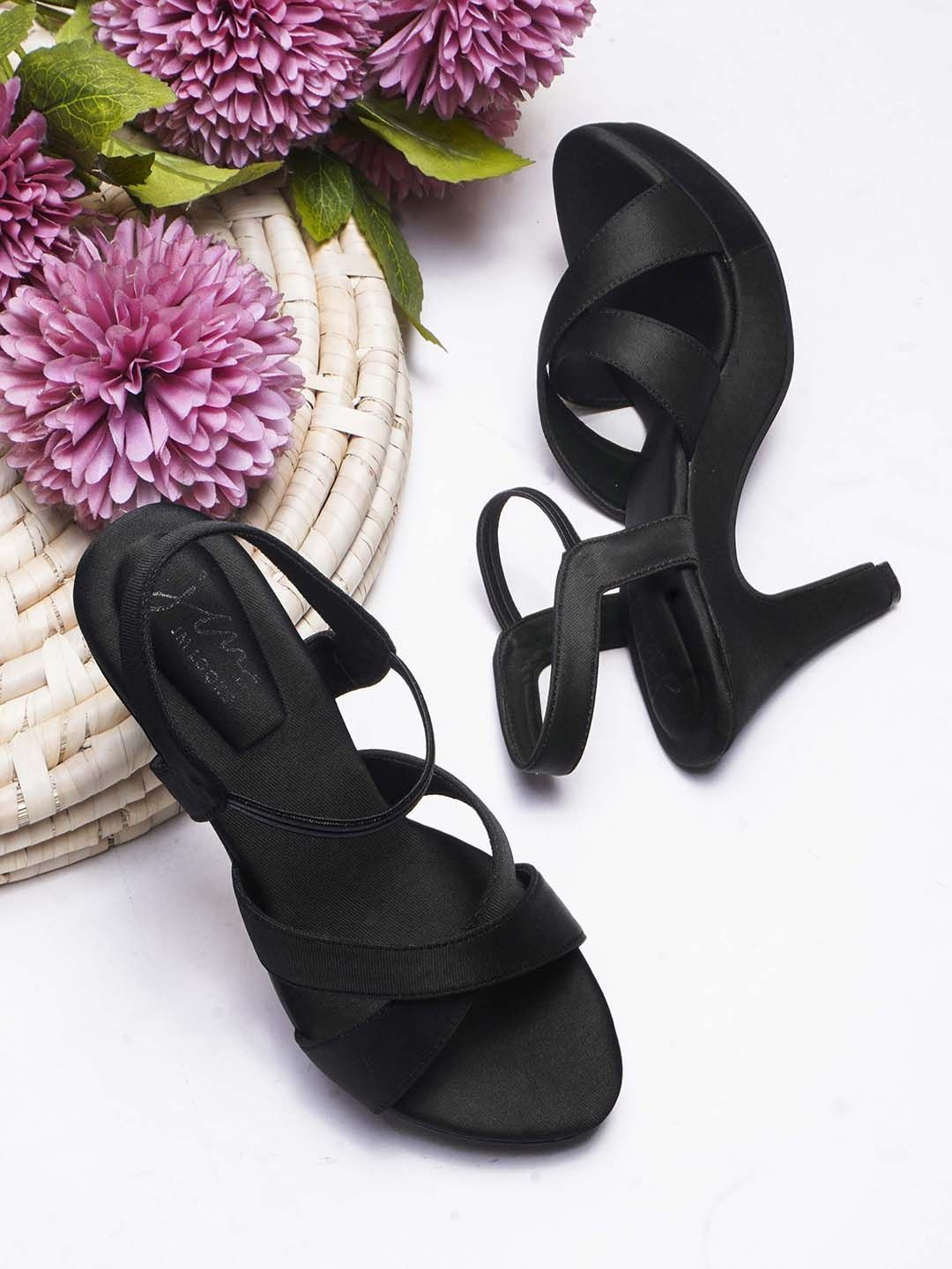 

JM Looks Women Platform Heels Sandals, Black