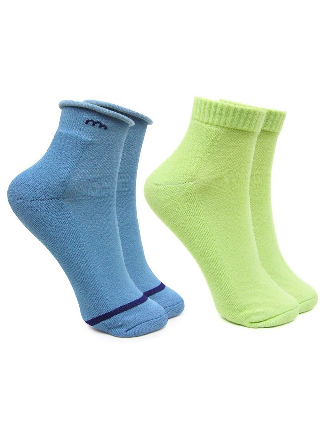 

BAESD Women Pack Of 2 Patterned Ankle Length Socks, Blue