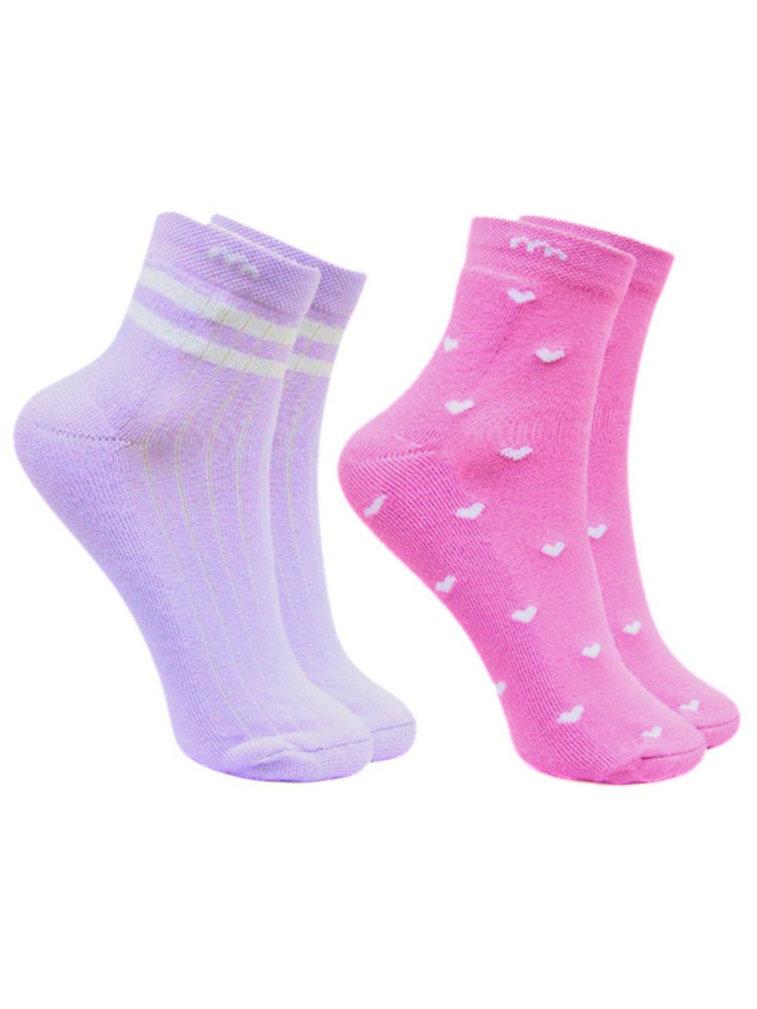 

BAESD Women Pack Of 2 Patterned Ankle Length Socks, Lavender