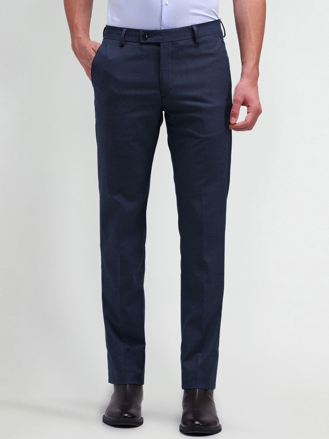 

Arrow Men Urban Slim Slim Fit Trousers, Navy blue