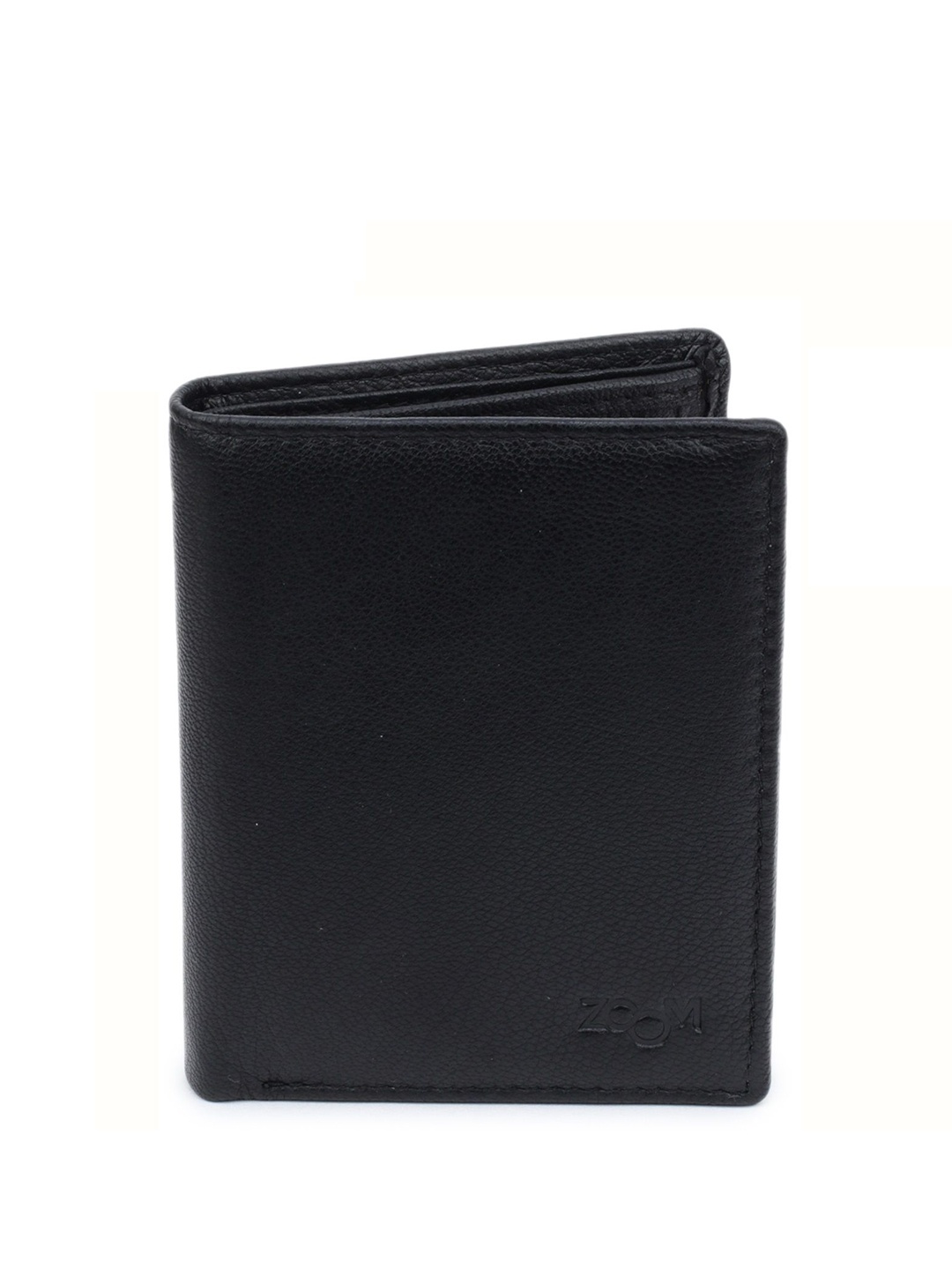 

Zoom Shoes Men Textured Leather Two Fold Wallet, Black