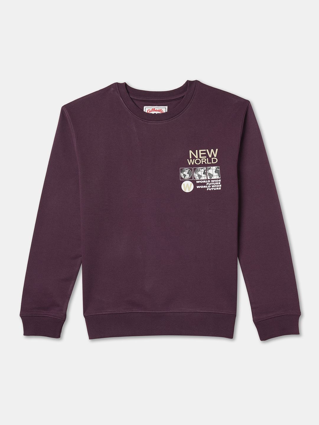 

R&B Boys Graphic Printed Sweatshirt, Maroon