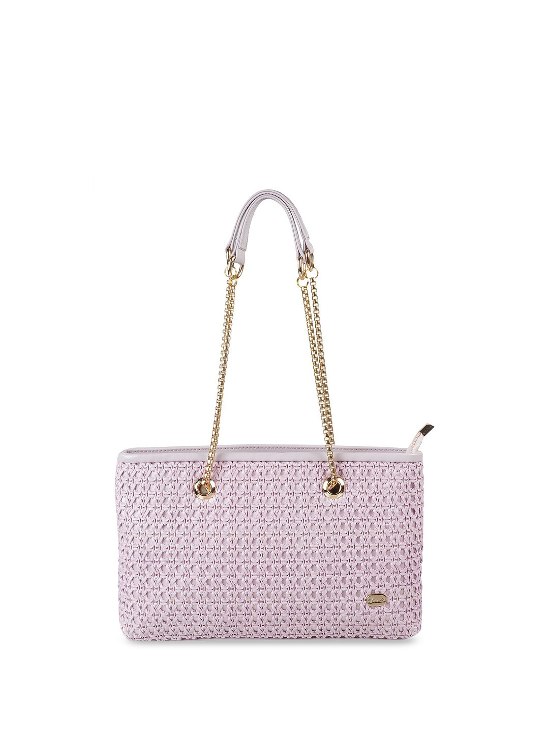 

Cheemo Textured Structured Shoulder Bag with Cut Work, Purple