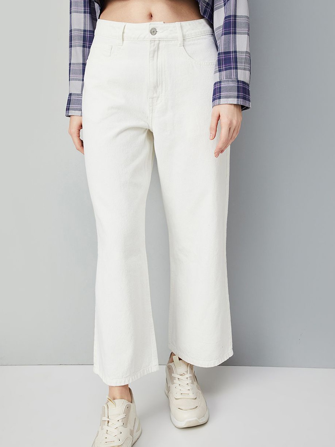 

max Women Mid-Rise Pure Cotton Jeans, Beige