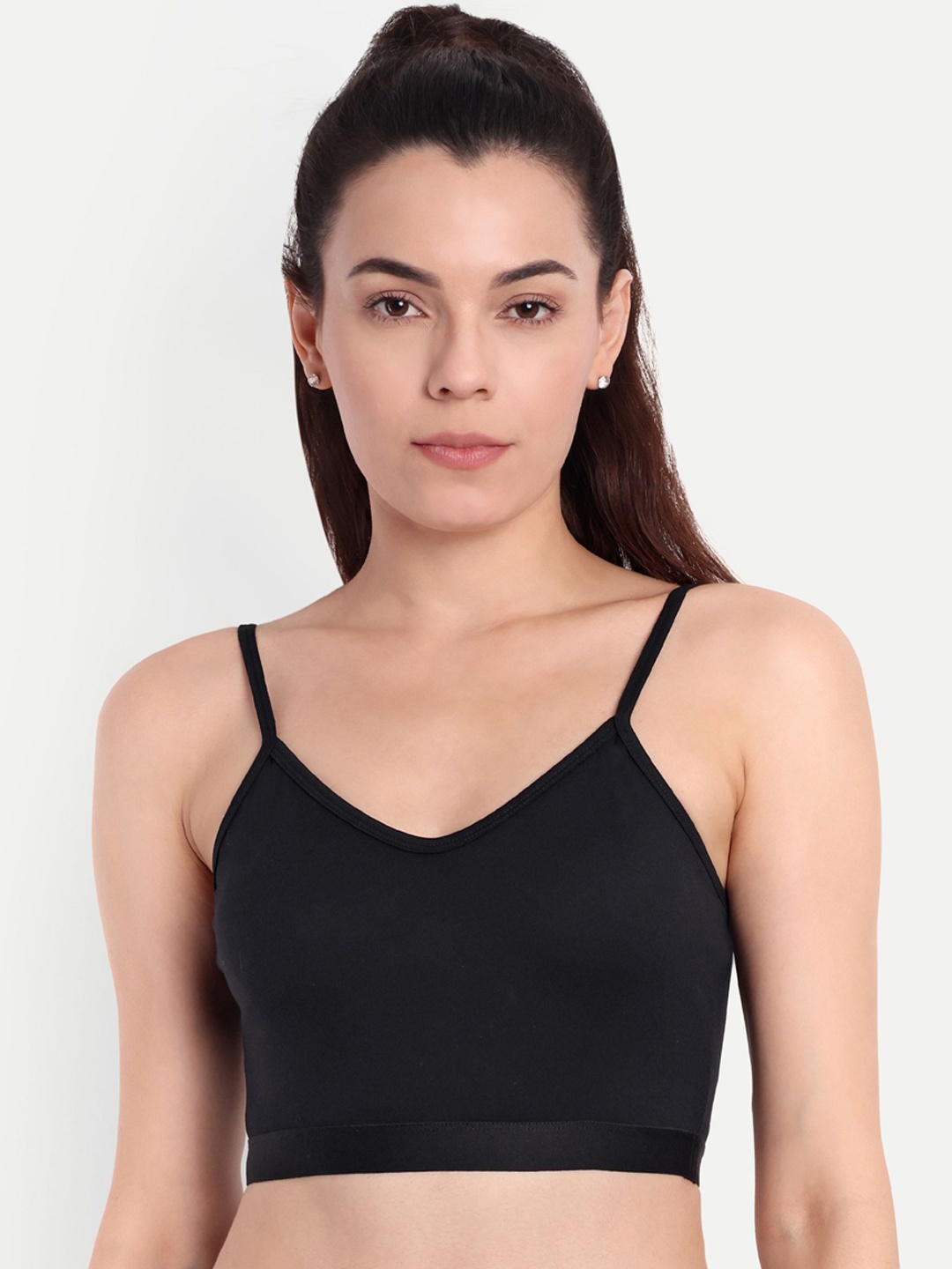 

So What V-Neck High-Rise Sport Nylon Crop Top And Tights, Black