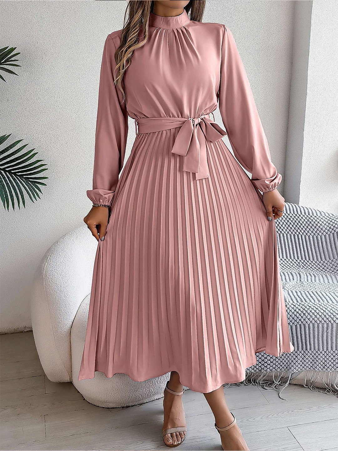 

StyleCast x Revolte Women A-Line Midi Dress, Pink