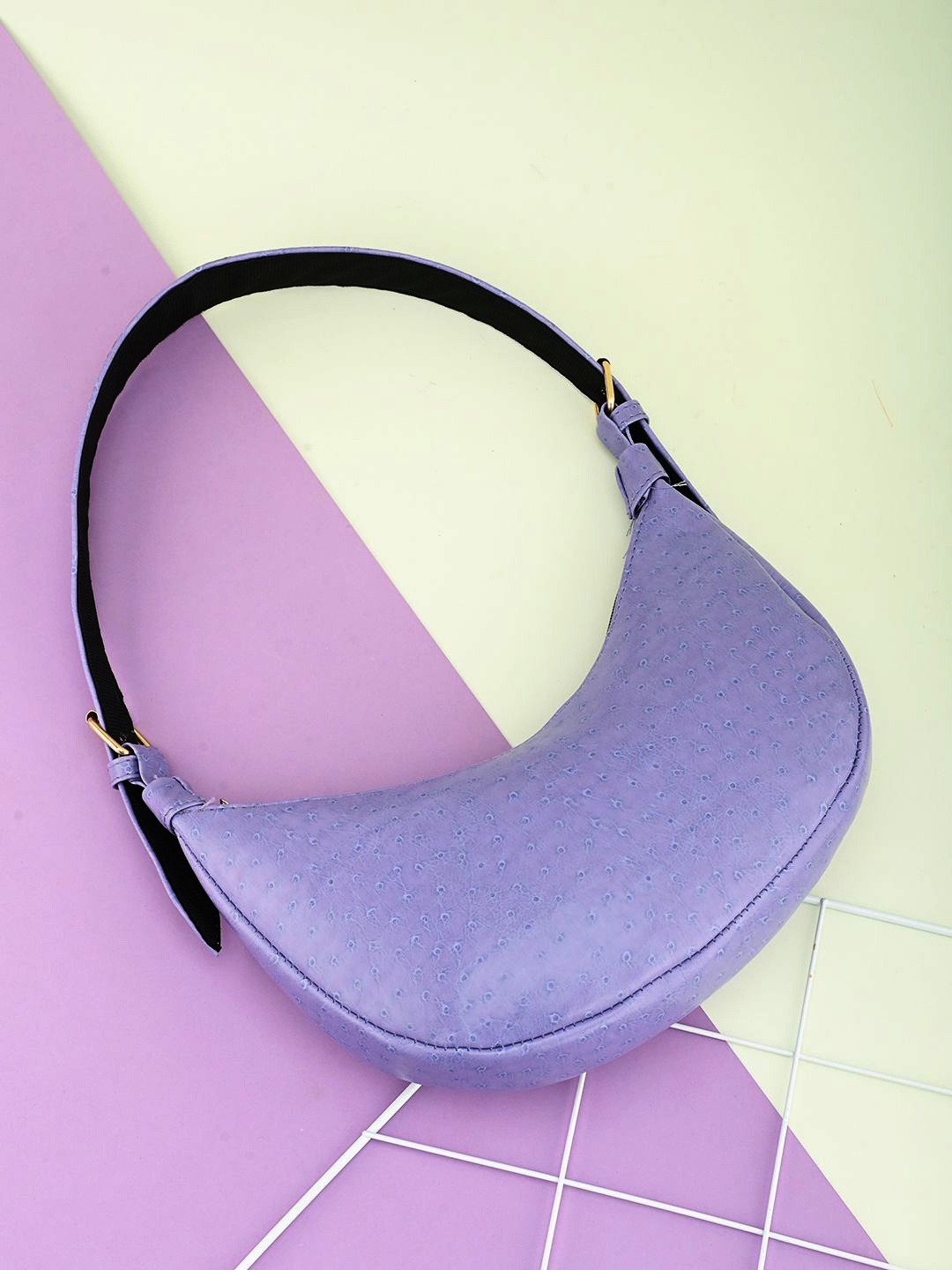 

DressBerry Textured Bowling Shoulder Bag, Purple