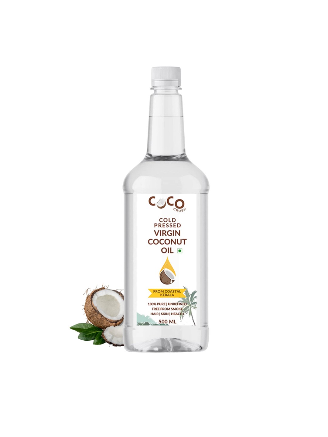 

Coco Crush Cold Pressed Virgin Coconut Oil-500ml, Transparent