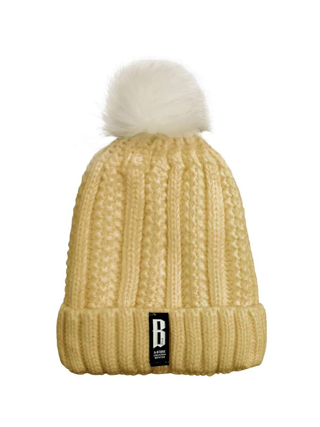 

SYGA Women Woollen Beanie, Beige