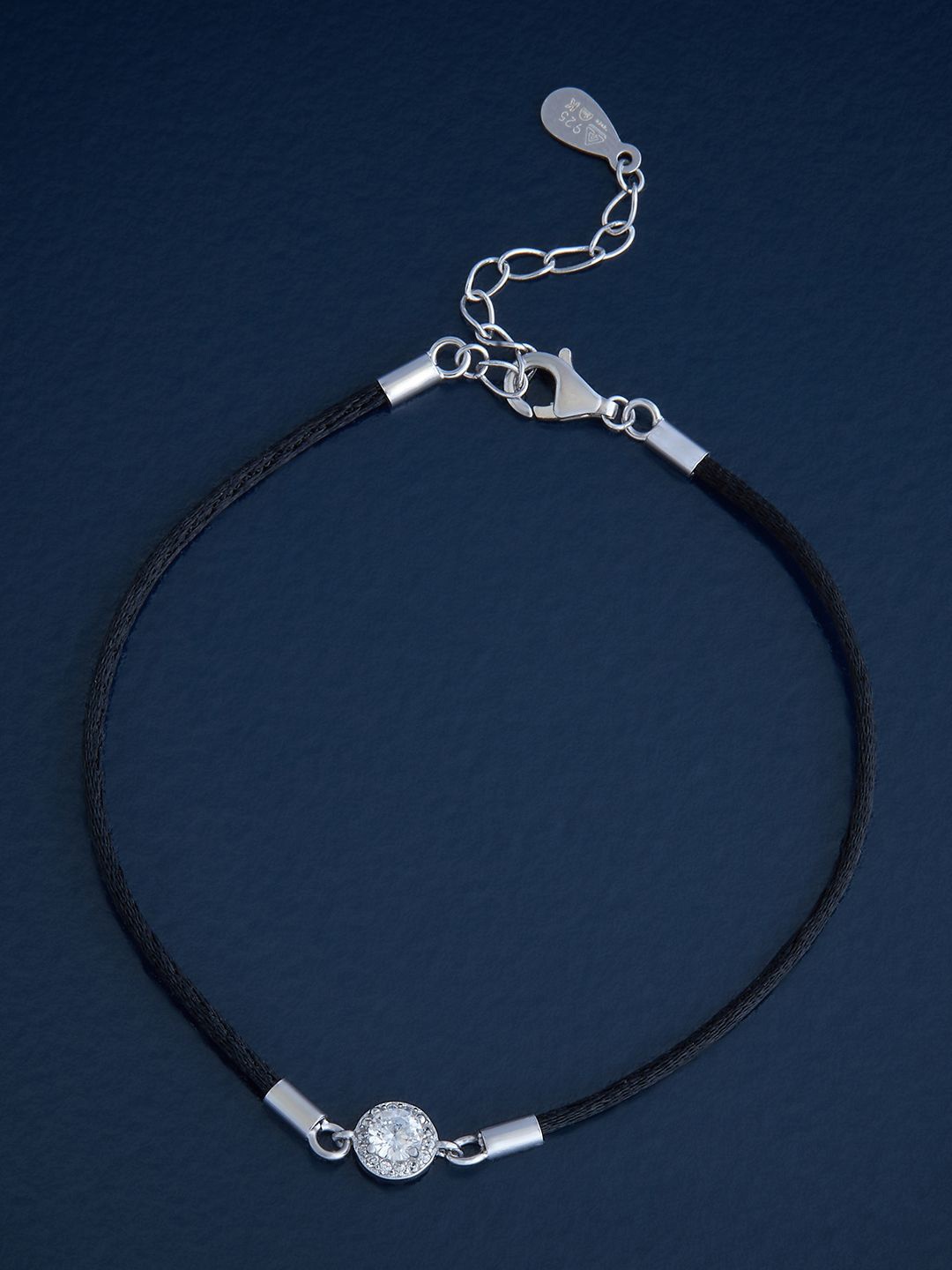 

Kushal's Fashion Jewellery Rhodium Plated 92.5 Pure Silver Cubic Zirconia Bracelet