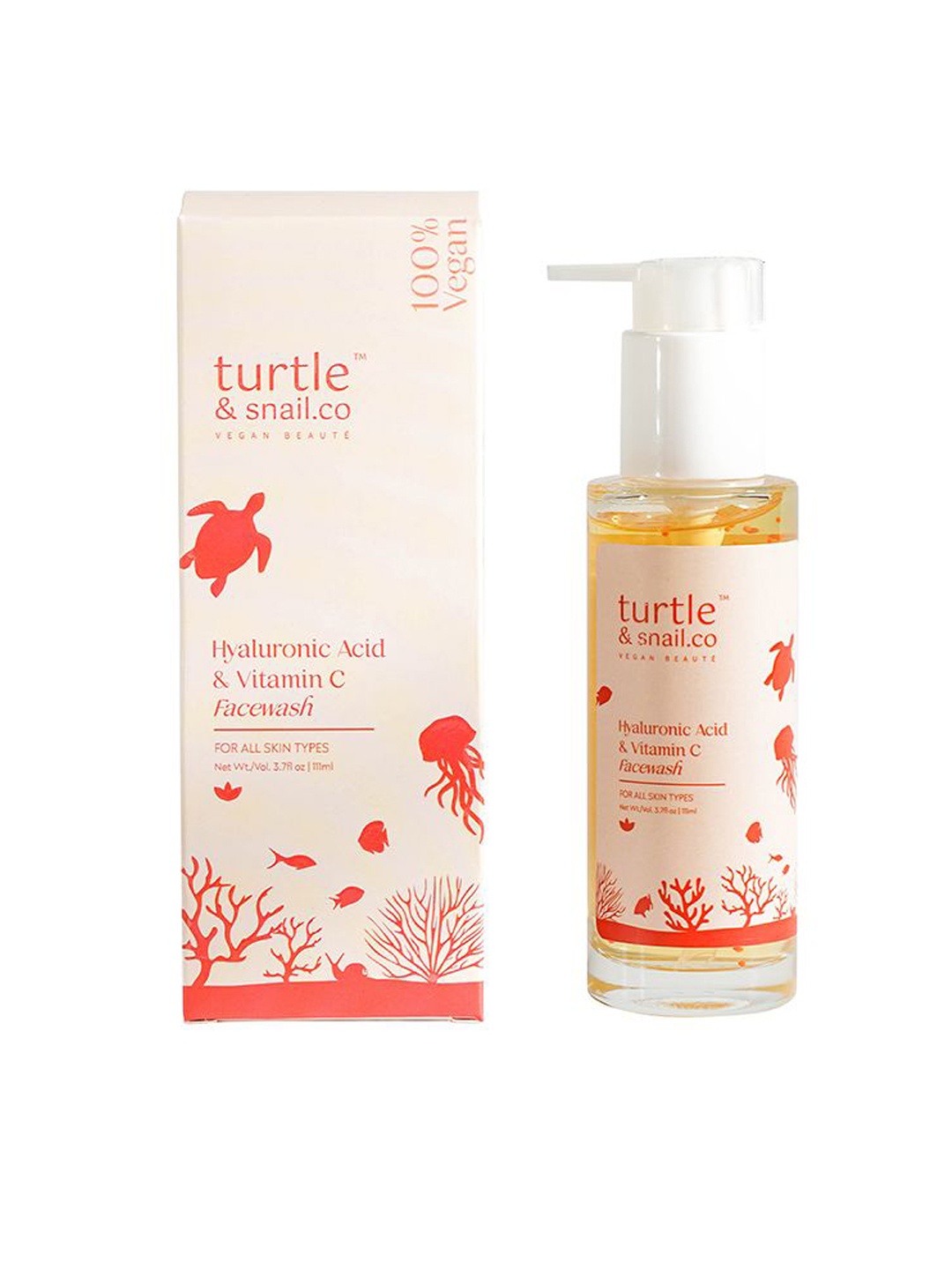 

Turtle & Snail Hyaluronic Acid & Vitamin C Facewash 111ml, Transparent