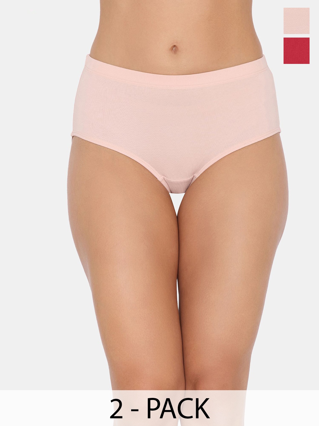 

Zivame Pack Of 2 Assorted Hipster Briefs ZI28BLFASH0NUDE