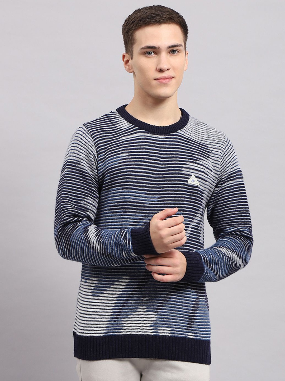 

Monte Carlo Men Self Design Pullover, Navy blue