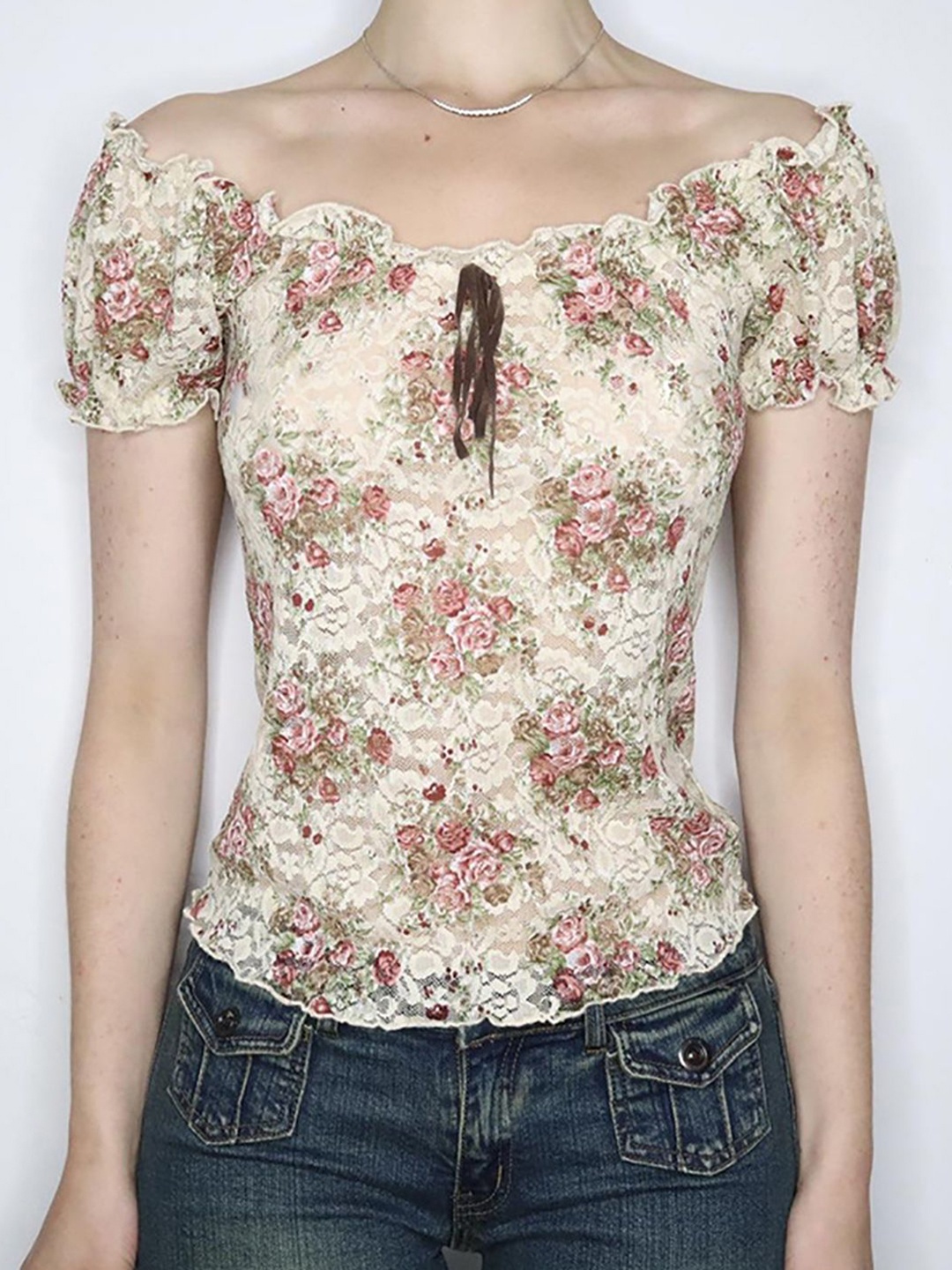 

StyleCast x Revolte Women Floral Printed Off-Shoulder Top, Multi