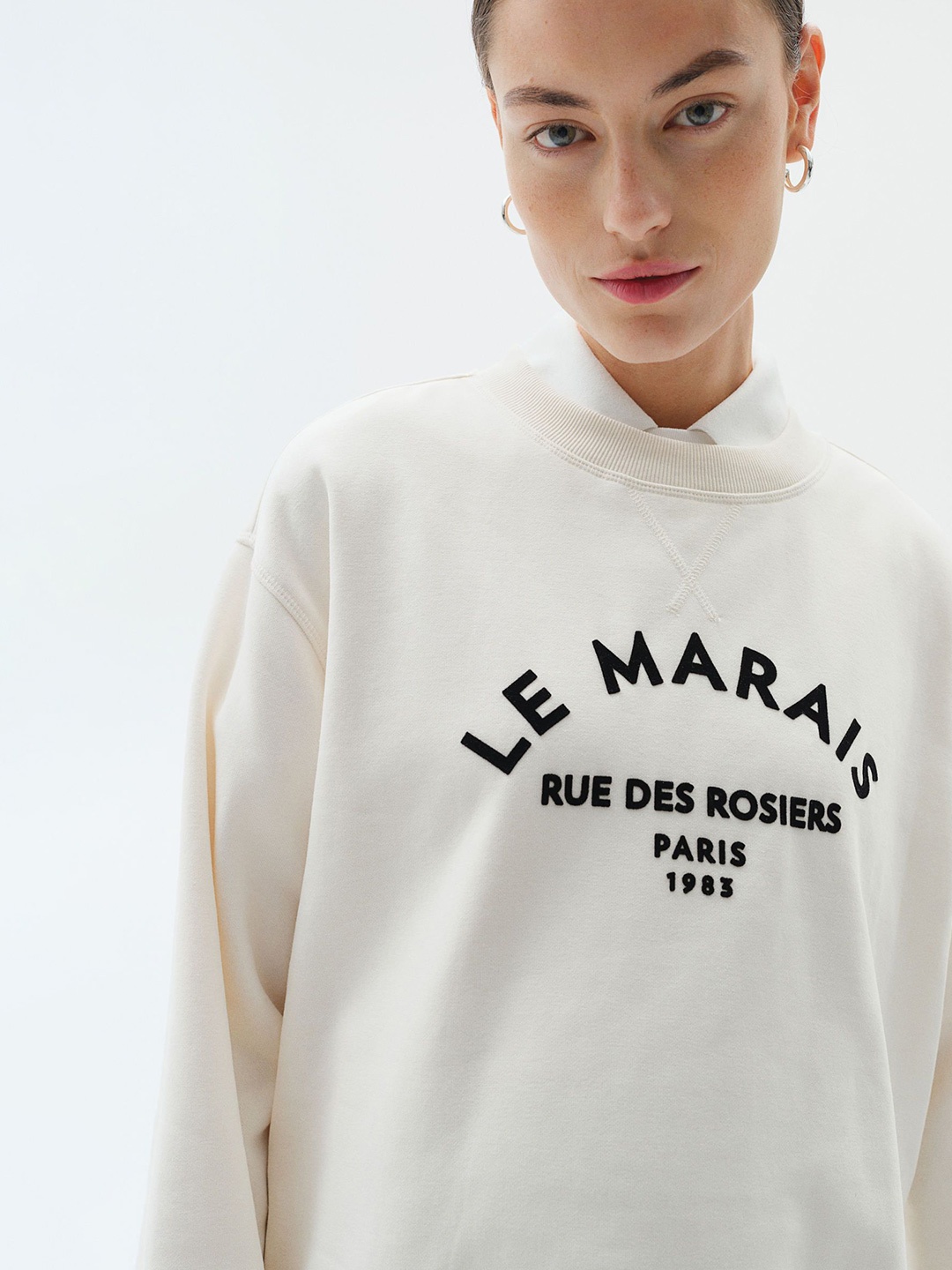 

H&M MAMA Printed Sweatshirts, White