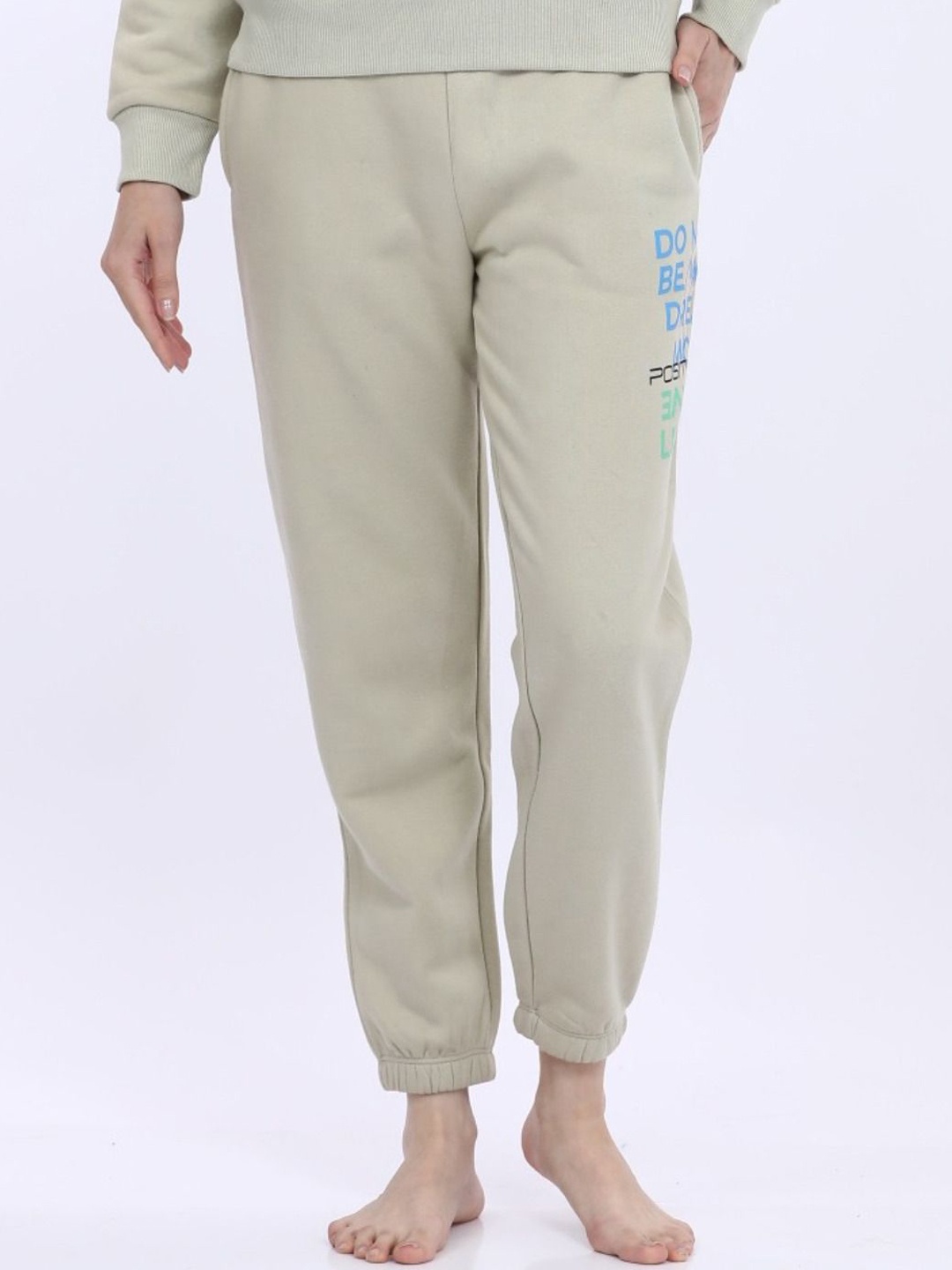 

MAYSIXTY Women Mid-Rise Lounge Pants, Cream