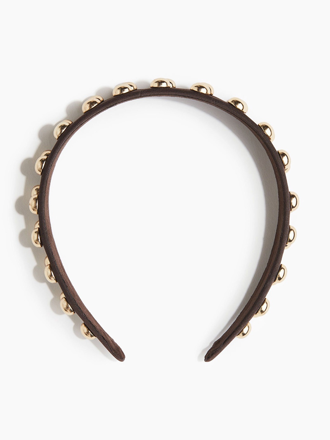 

H&M Stud-Decorated Alice Band, Brown