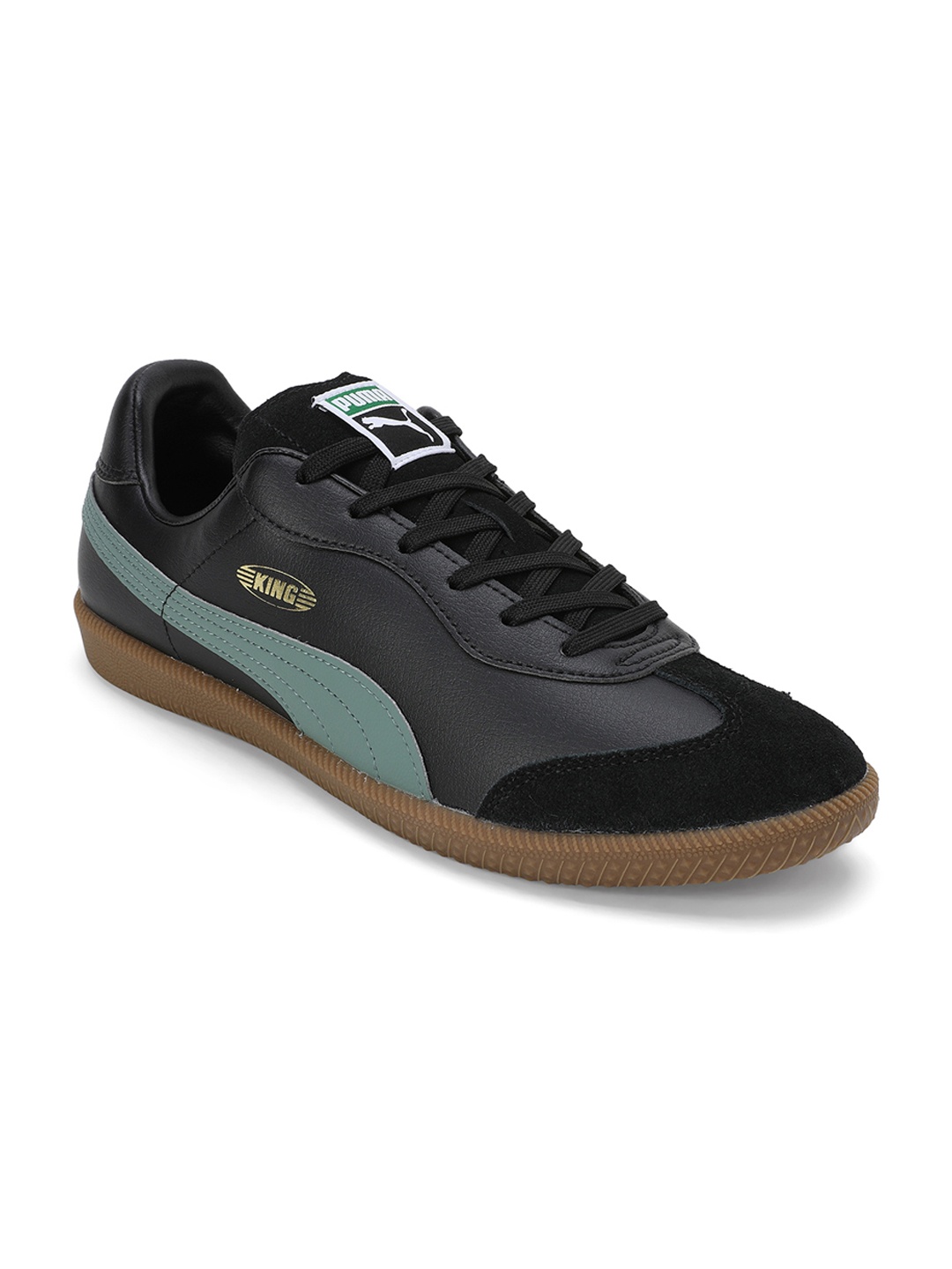 

Puma Unisex KING 21 IT Indoor Court Football Non-Marking Shoes, Black