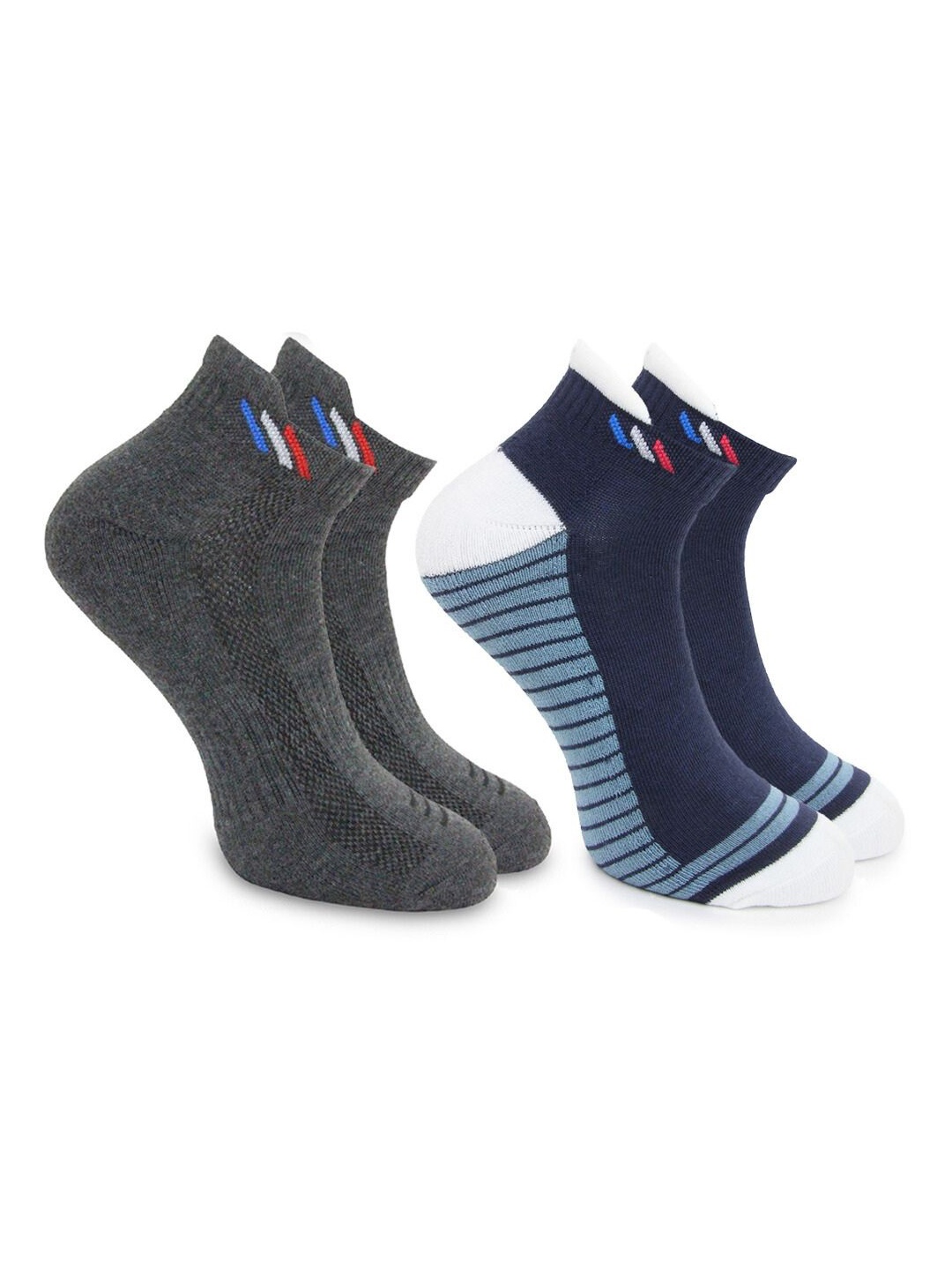 

BAESD Men Pack Of 2 Ankle-Length Socks, Grey