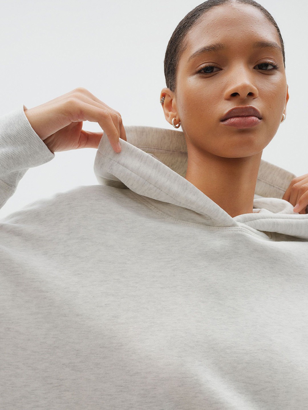 

H&M Hooded Cotton Dress, Grey