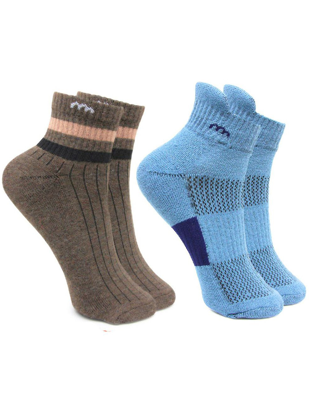 

BAESD Women Pack Of 2 Patterned Ankle Length Socks, Brown