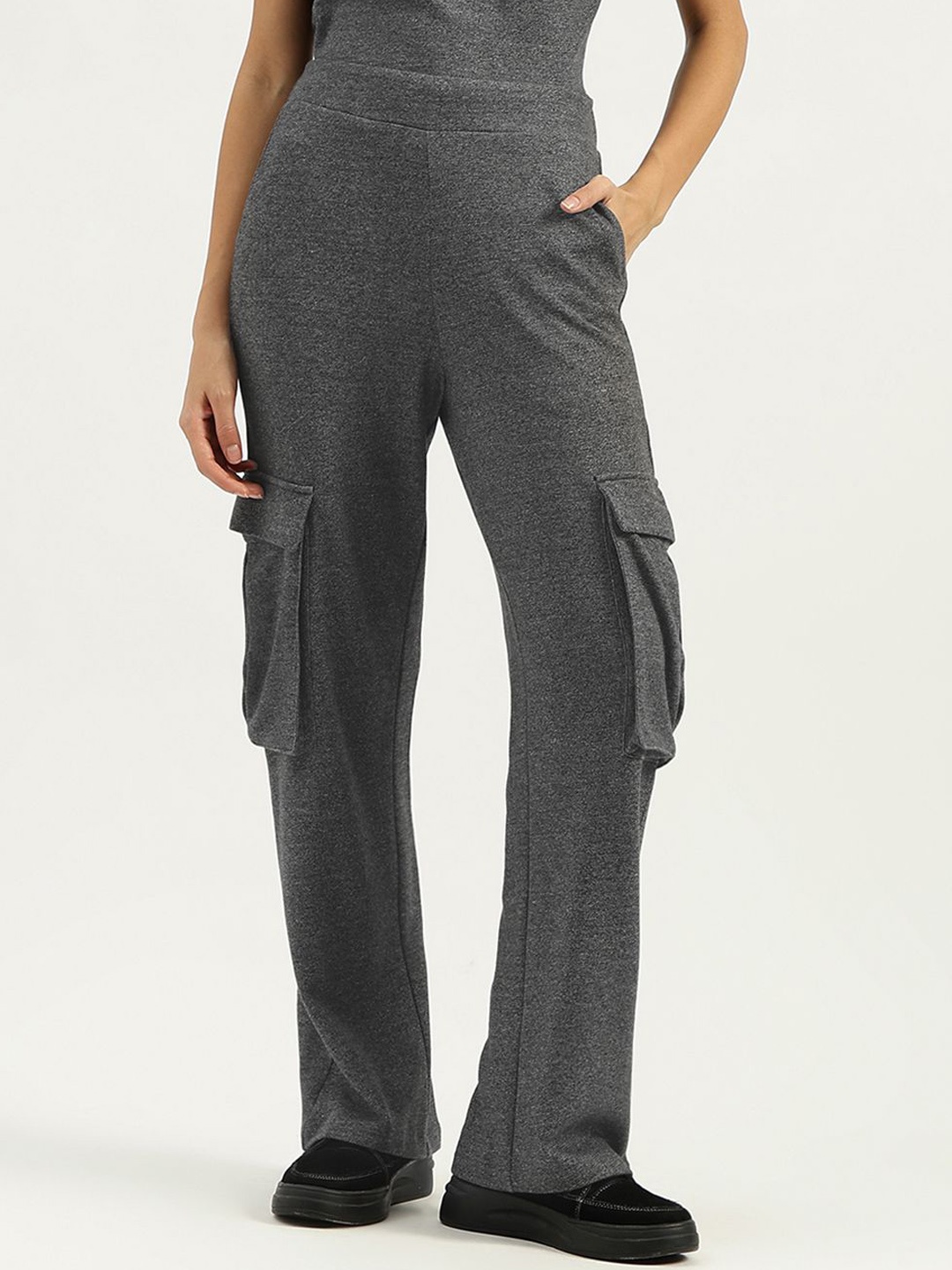 

United Colors of Benetton Women Straight Fit Track Pants, Grey