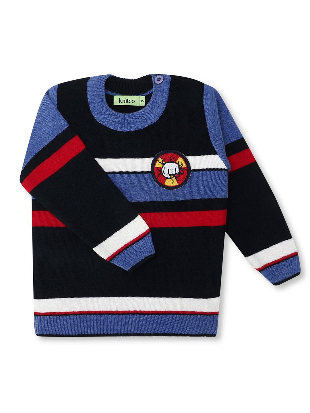

KNITCO Unisex Kids Striped Pullover, Black