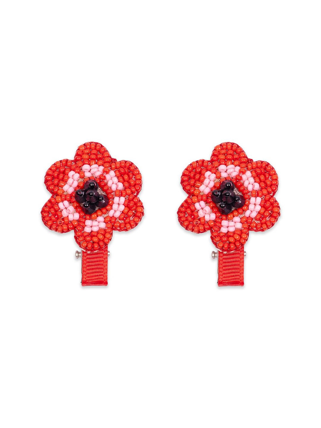 

Aye Candy Girls Set of 2 Embellished Alligator Hair Clips, Red