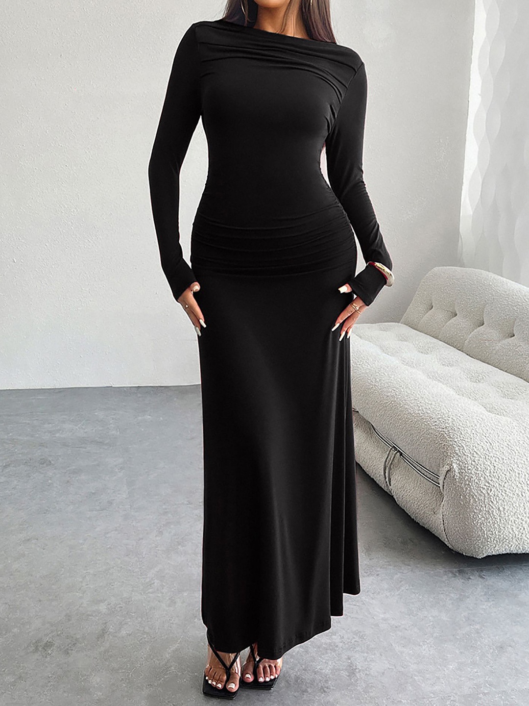 

StyleCast x Revolte Bodycon Maxi Dress, Black