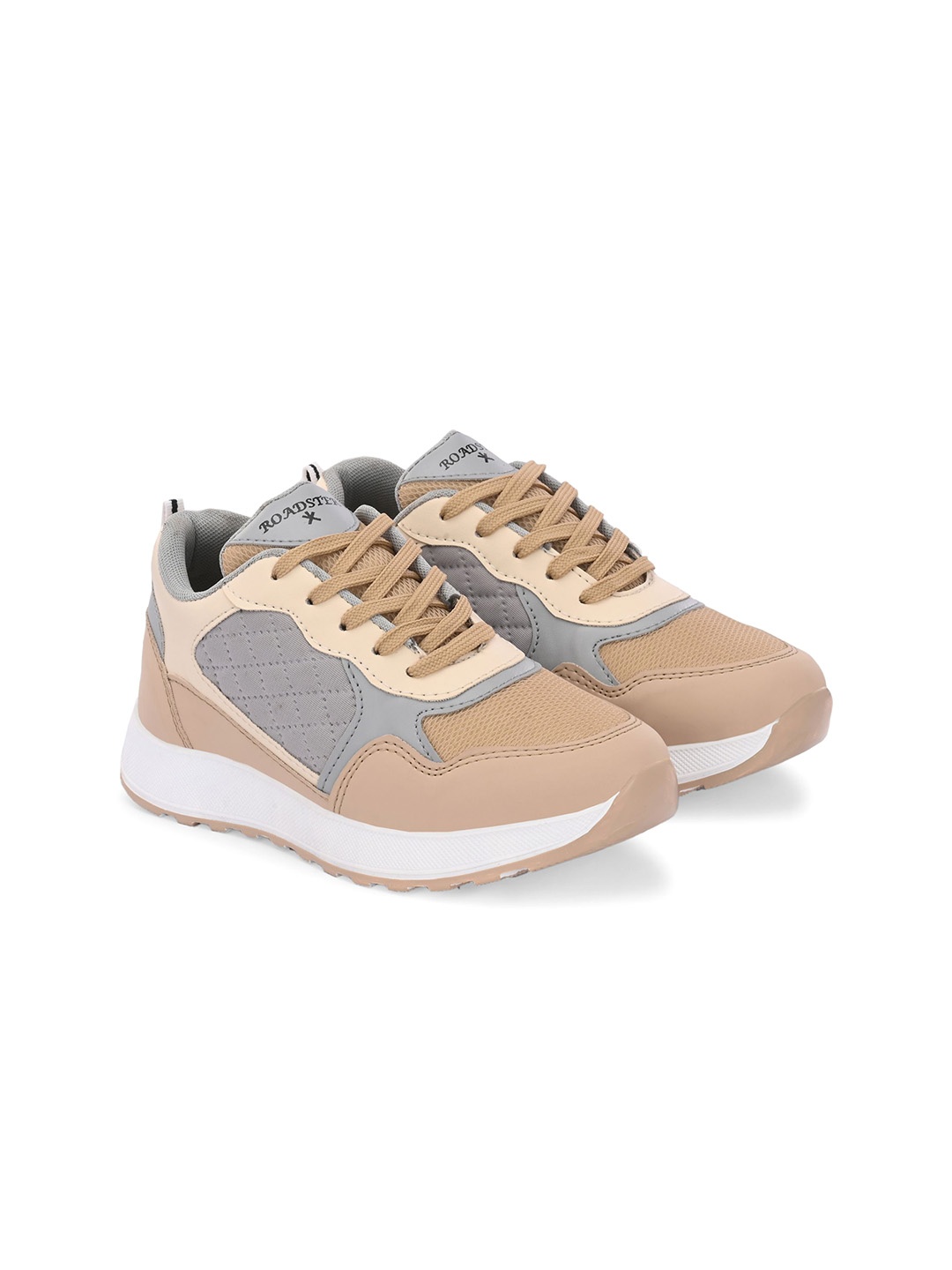 

The Roadster Lifestyle Co Women Casual Lace Up Sneakers, Beige