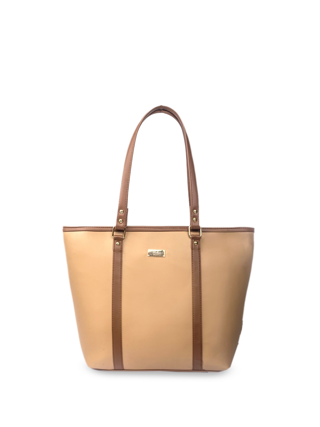 

Strokes by Namrata Mehta PU Structured Tote Bag, Beige