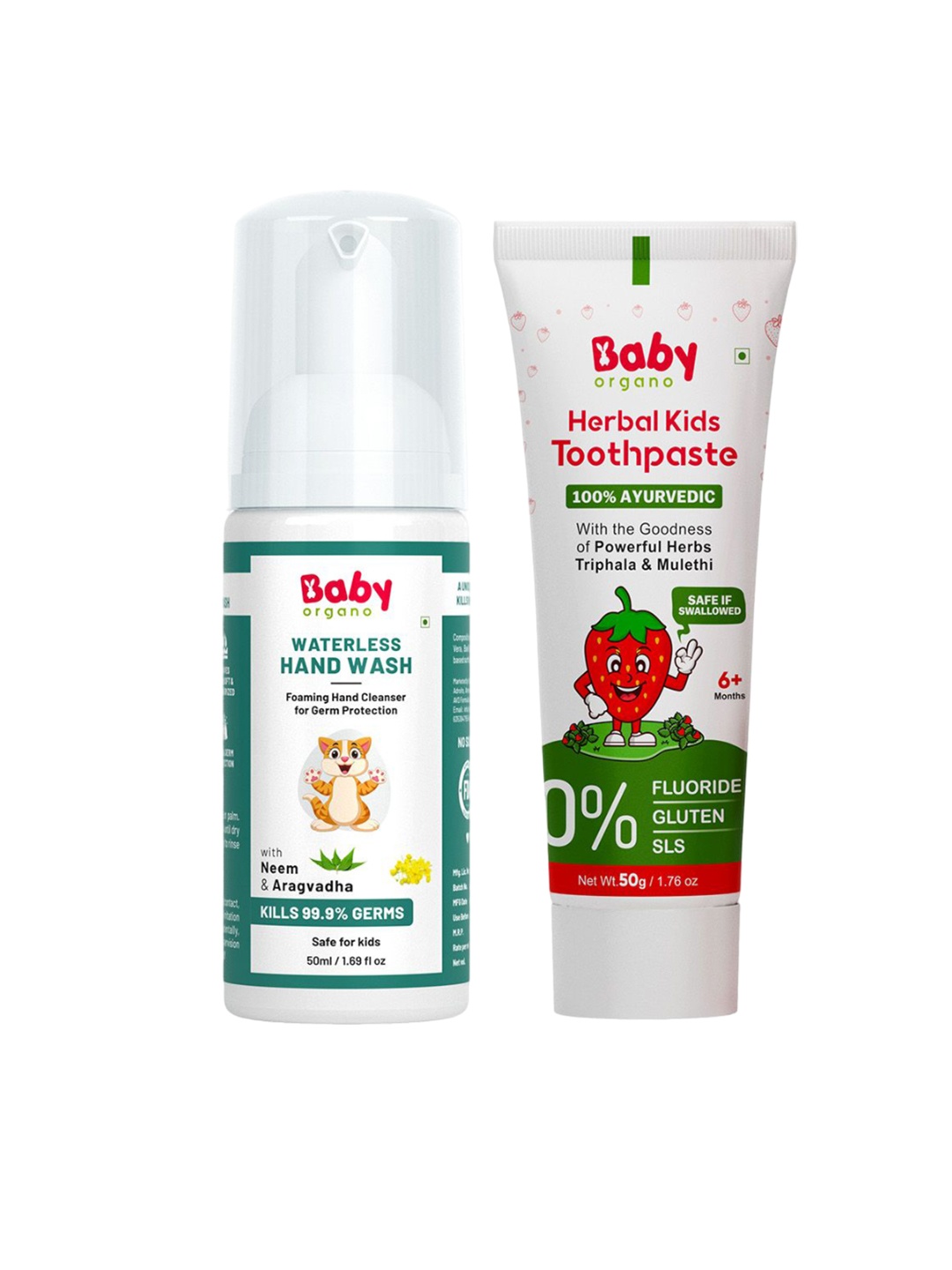 

BABYORGANO Herbal Organics Toothpaste with Handwash-50g, Green