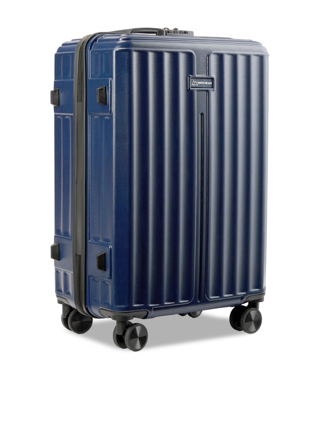 

MOVE-MEANT Hard Sided Medium Trolley Suitcase, Navy blue