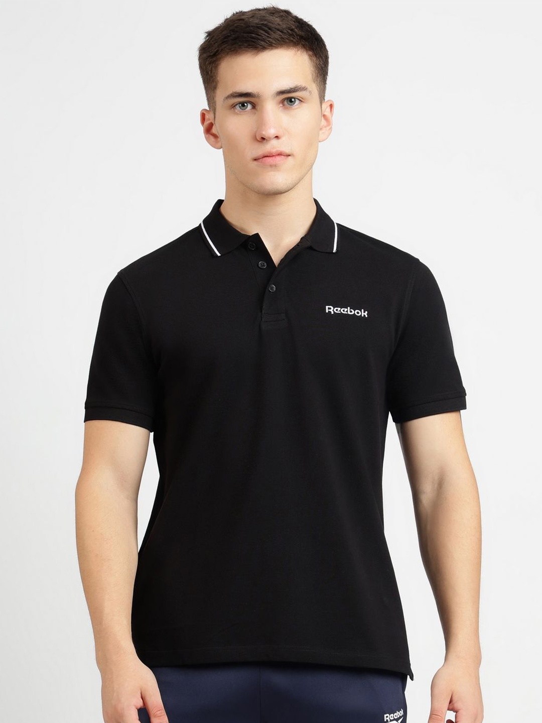 

Reebok Iconic Emblem Pure Cotton Polo, Black