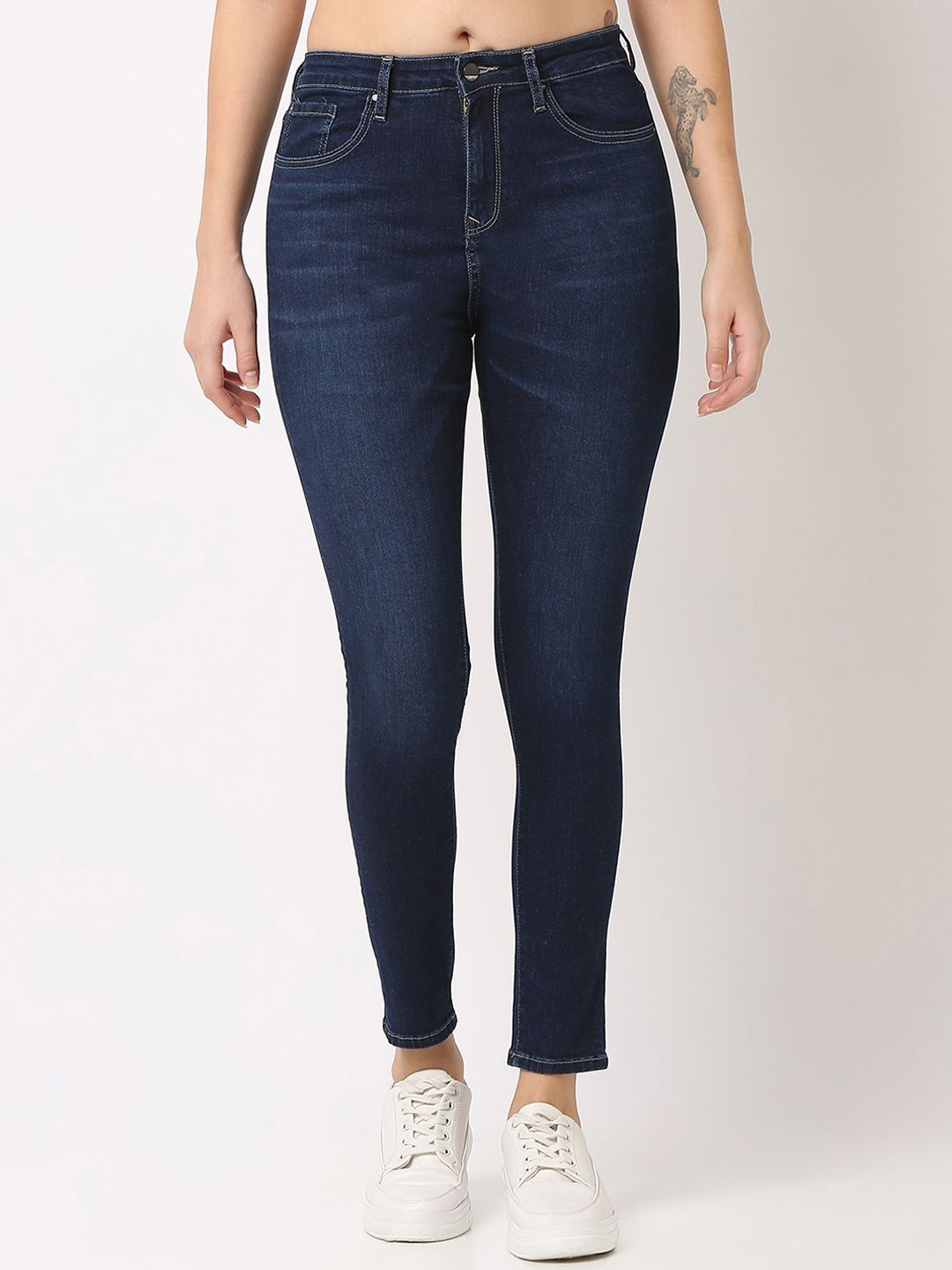 

SPYKAR Women Super Skinny Fit Mid-Rise Jeans, Blue