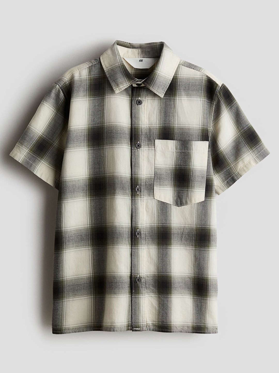 

H&M Boys Short-Sleeved Cotton Shirts, Grey
