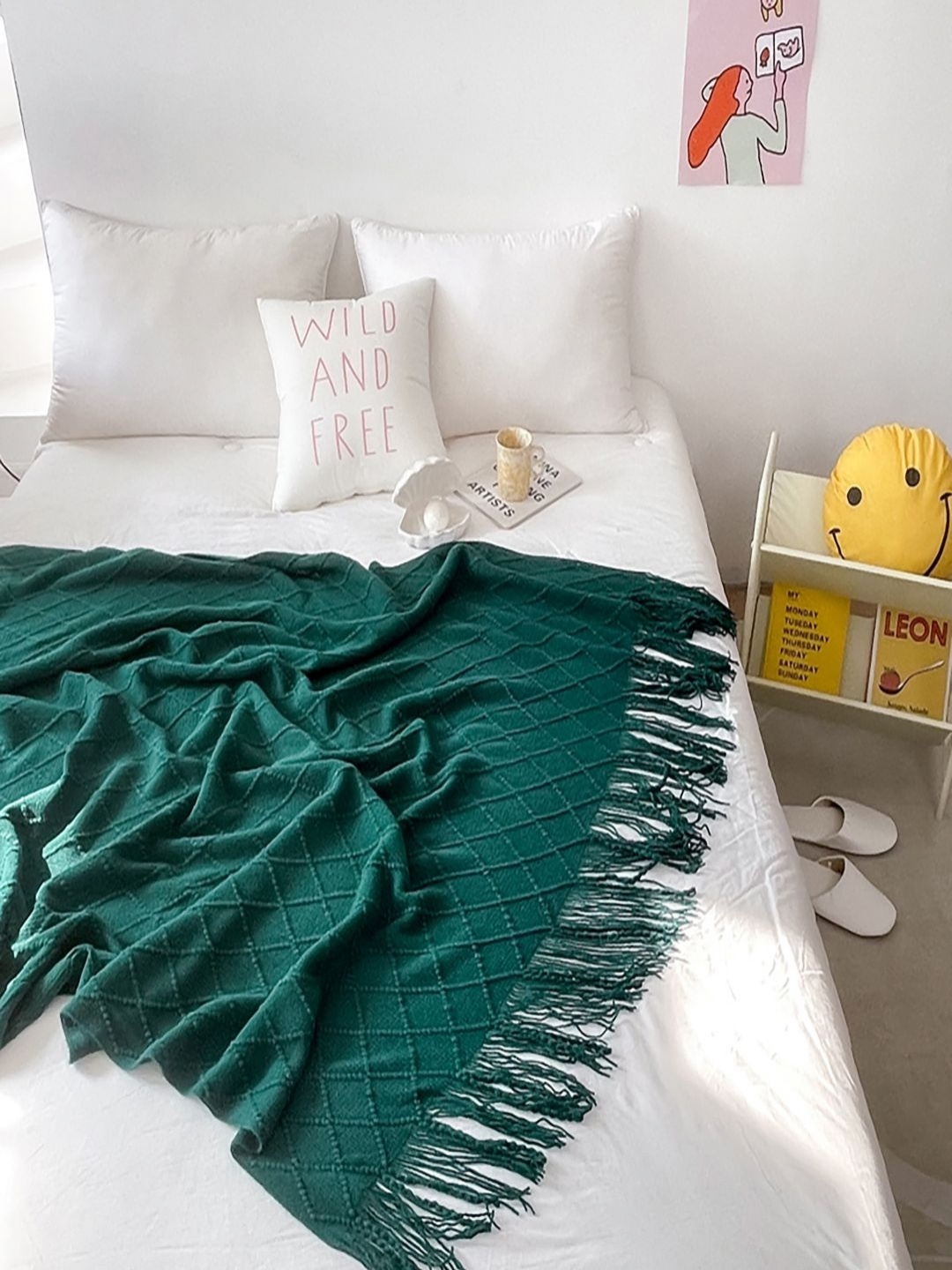 

JC HOME Green Geometric 300 GSM AC Room Single Bed Blanket