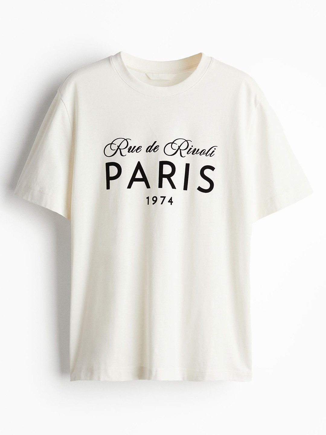 

H&M Printed Pure Cotton T-Shirt, White