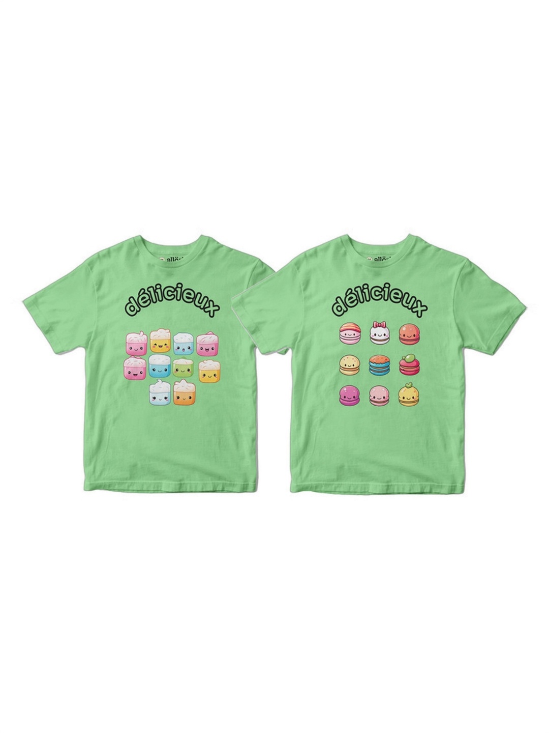 

allorio kids Girls 2 Printed Applique Slim Fit T-shirt, Multi
